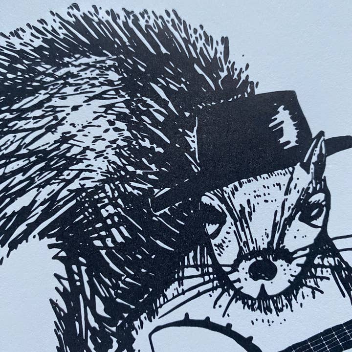Ratbee Press - Wholesale Art Print - 8" x 10" Banjo Squirrel Print2