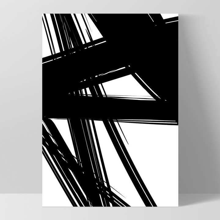 PRINT AND PROPER - Wholesale Art print - Black and White Line Print. Bold Abstract Art. Office Print