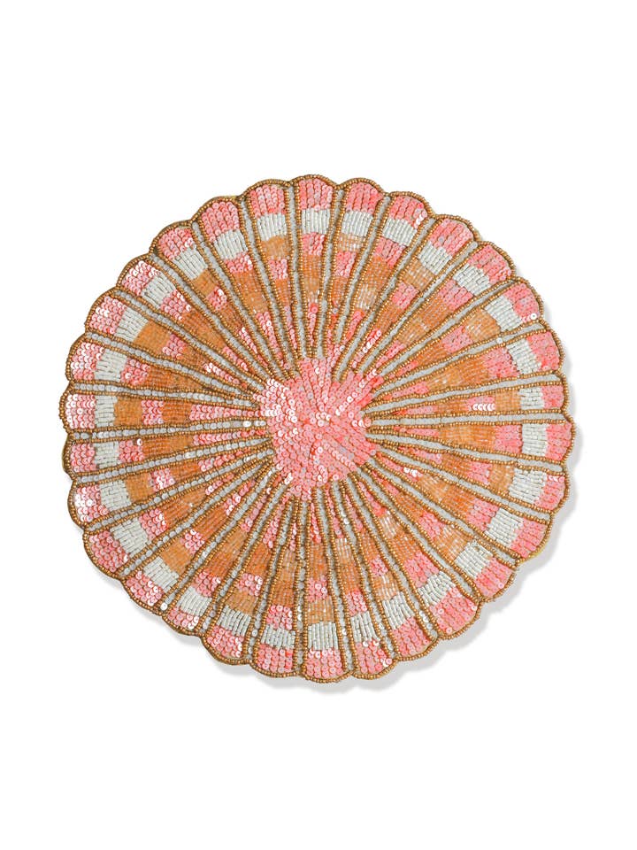 The "Garden Party" Beaded Charger for wholesale by Tiramisu