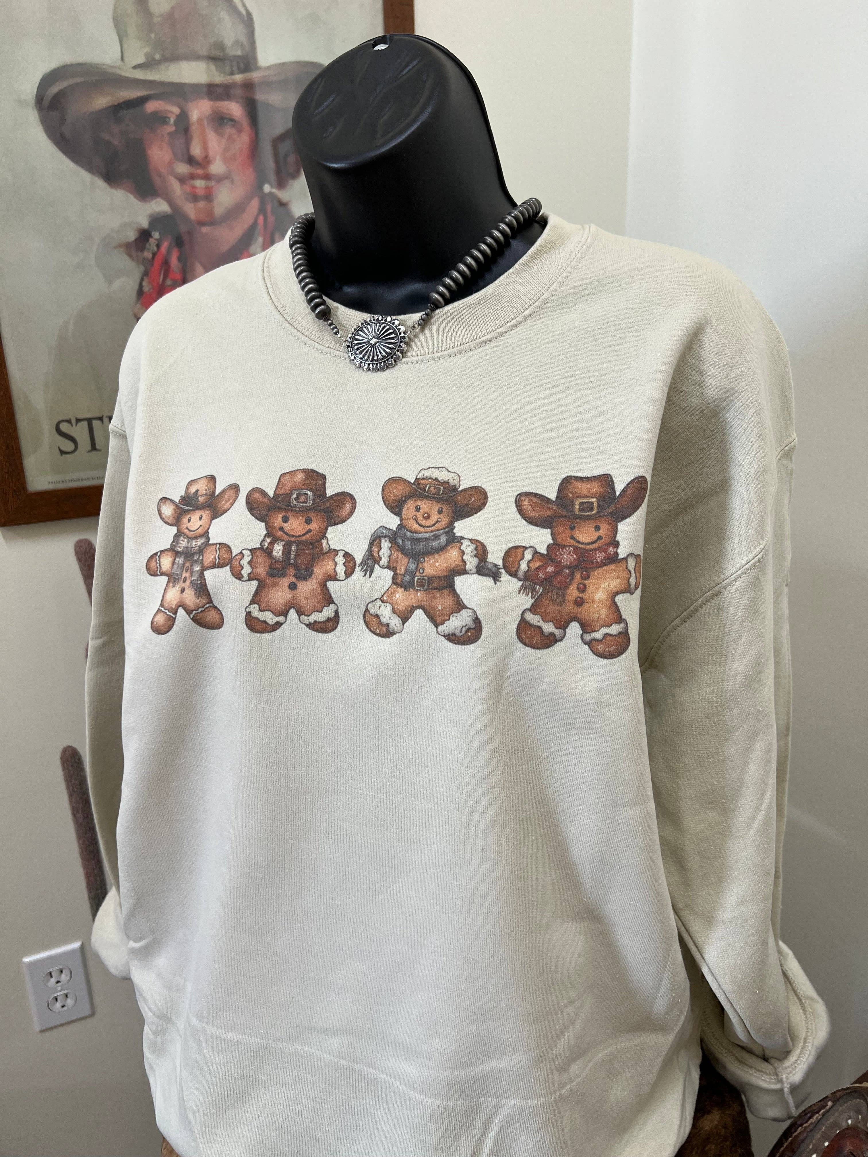 Lost Creek Boutique LLC – wholesale Graphic sweatshirt – Women’s – Cowboy Gingerbread Gang Crewneck3