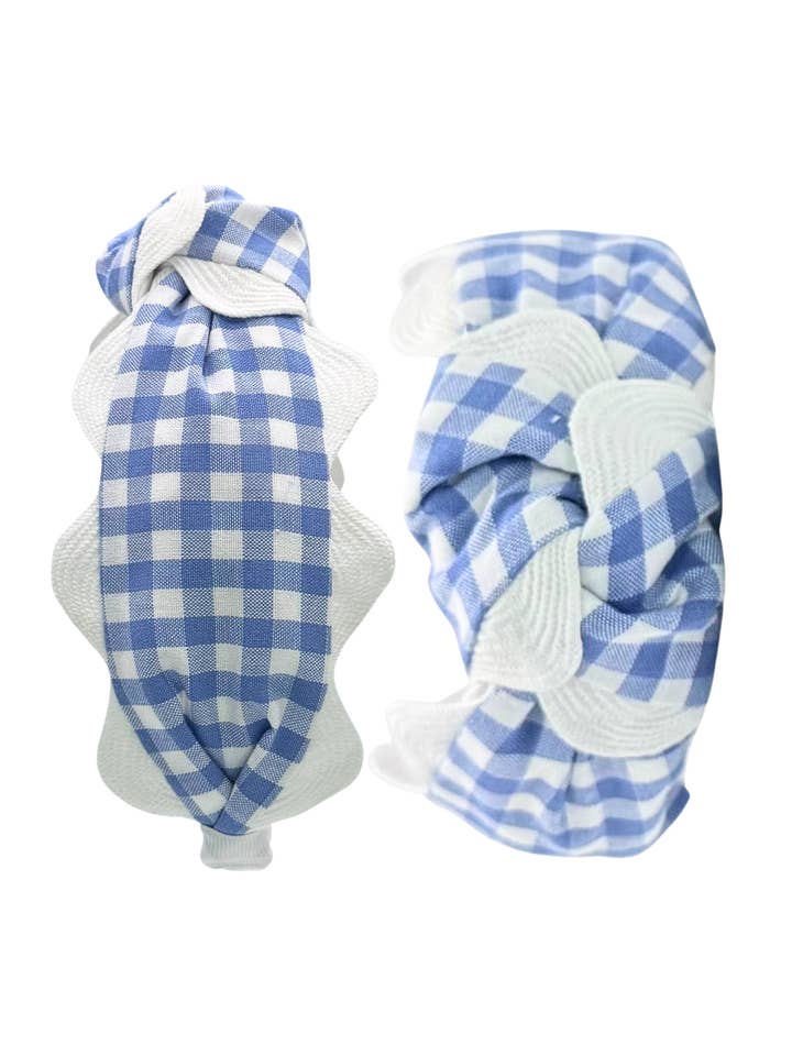 Vichy bleu avec grande bordure blanche pour la vente par Pretty Happies