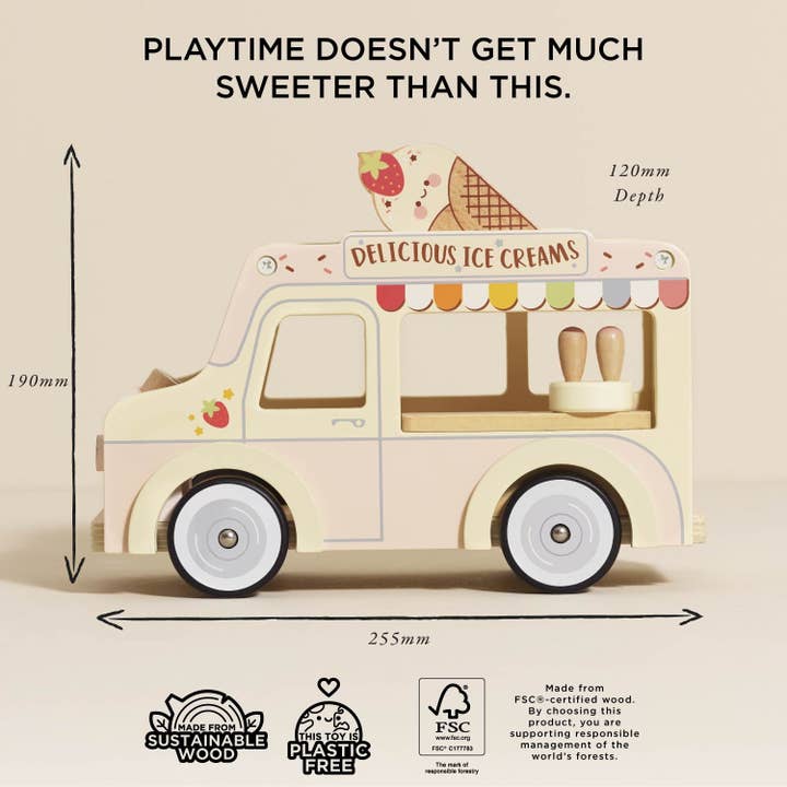 Le Toy Van – wholesale Toy car/truck – Child – Wooden Ice Cream Van3