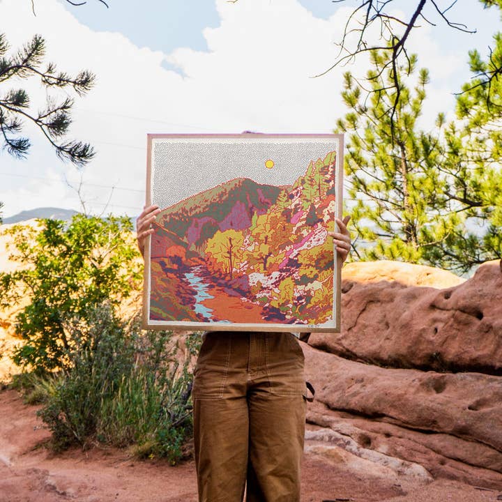 Caroline Clark - Wholesale Art Print - Northern Mountain #4 12"x12" Print