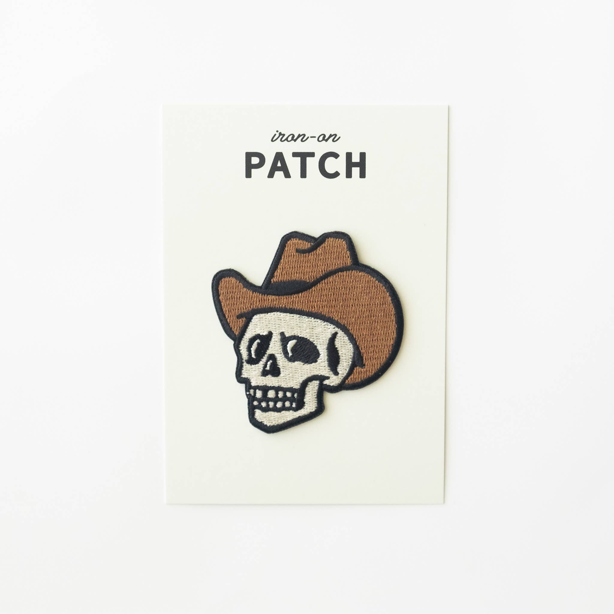 Union Made - Wholesale Patch - Cowboy Skull Embroidered Iron on Patch0