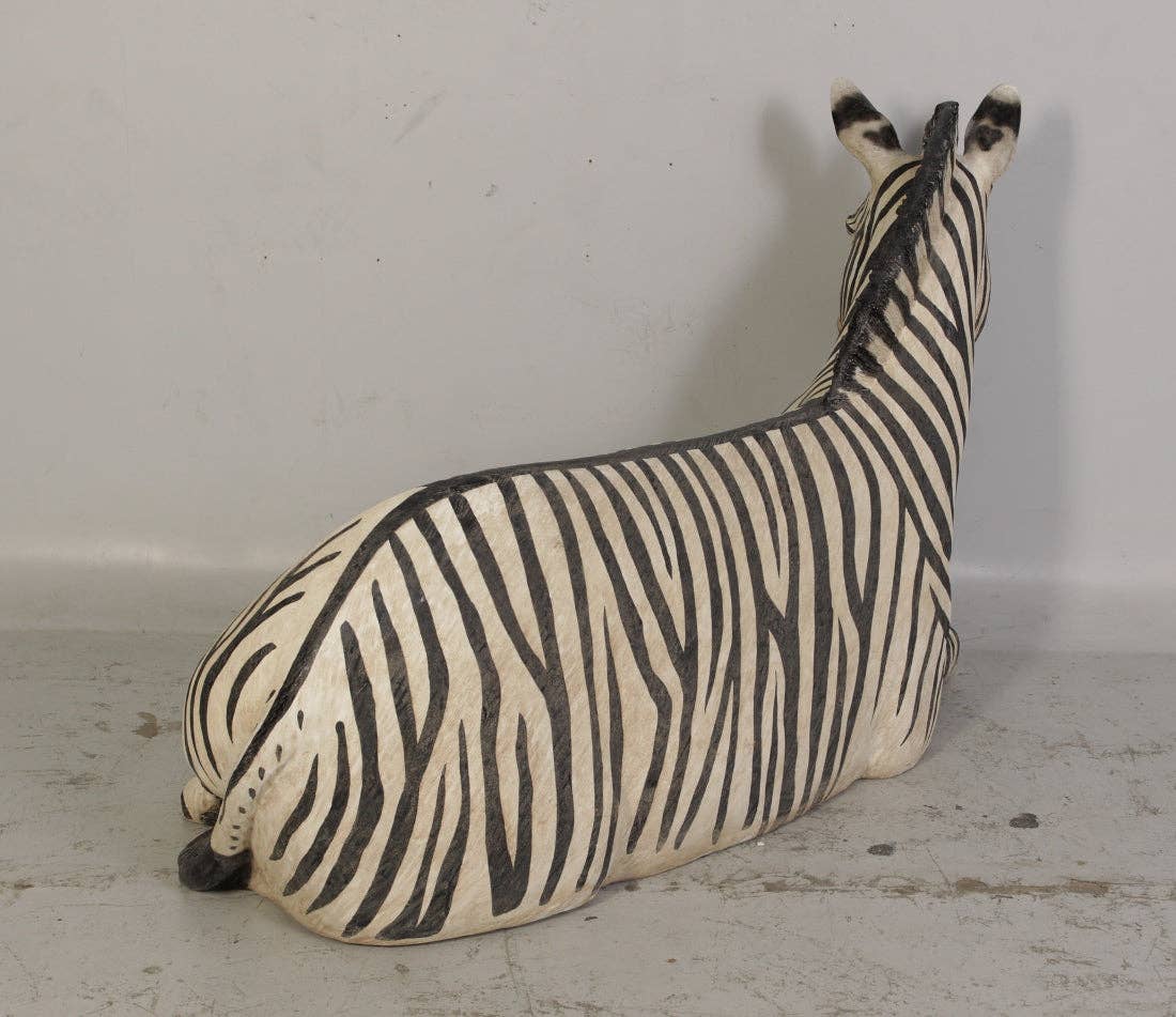 LM Treasures - Wholesale Decorative Tabletop Object - Zebra Bench Life Size Statue8