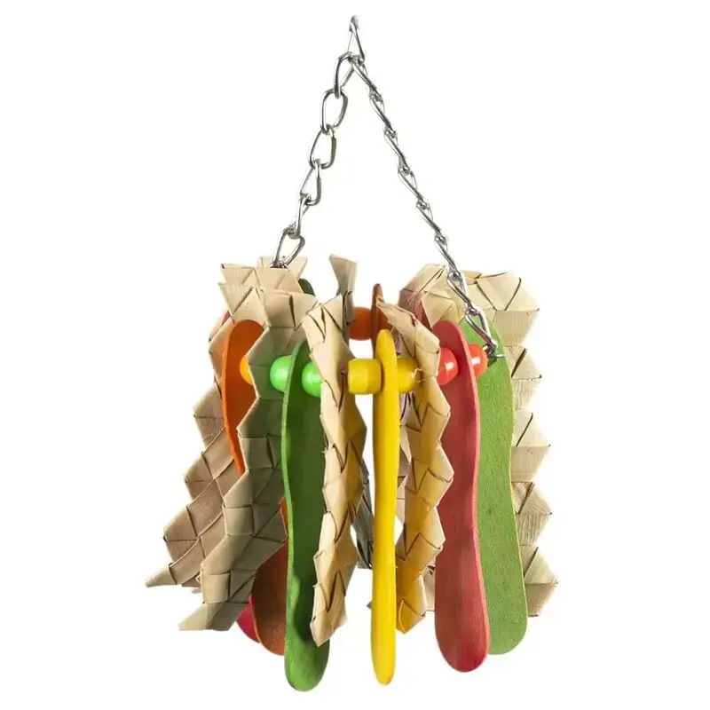 Caitec Inc - Wholesale Bird Swing/Toy - HANGING PALM LEAVES BIRD TOY1