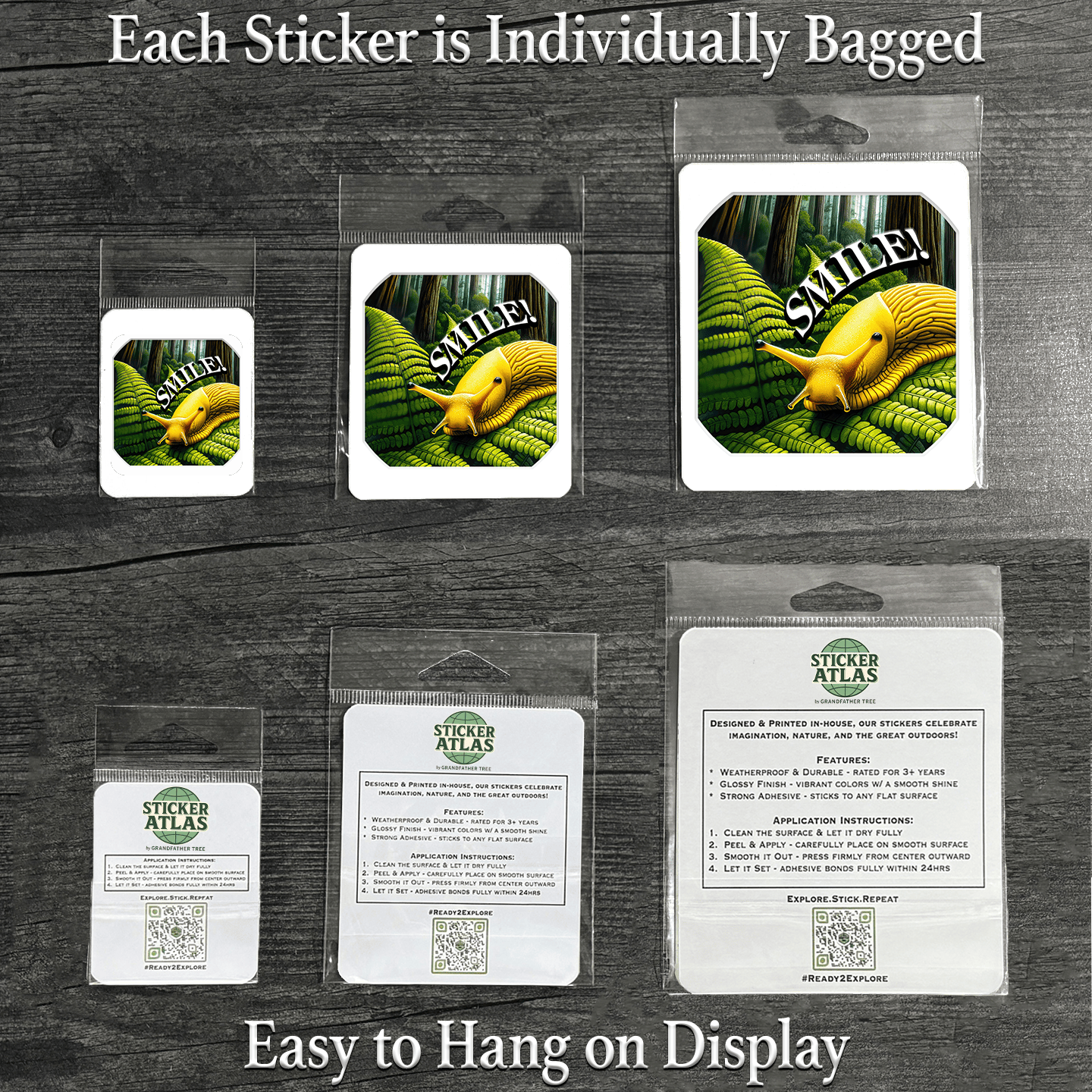 Sticker Atlas - Wholesale Sticker - Banana Slug Smile Sticker1