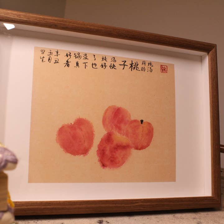 Pack of 10 Unframed Art Print | Watercolour Peaches for wholesale by Poem of Stones
