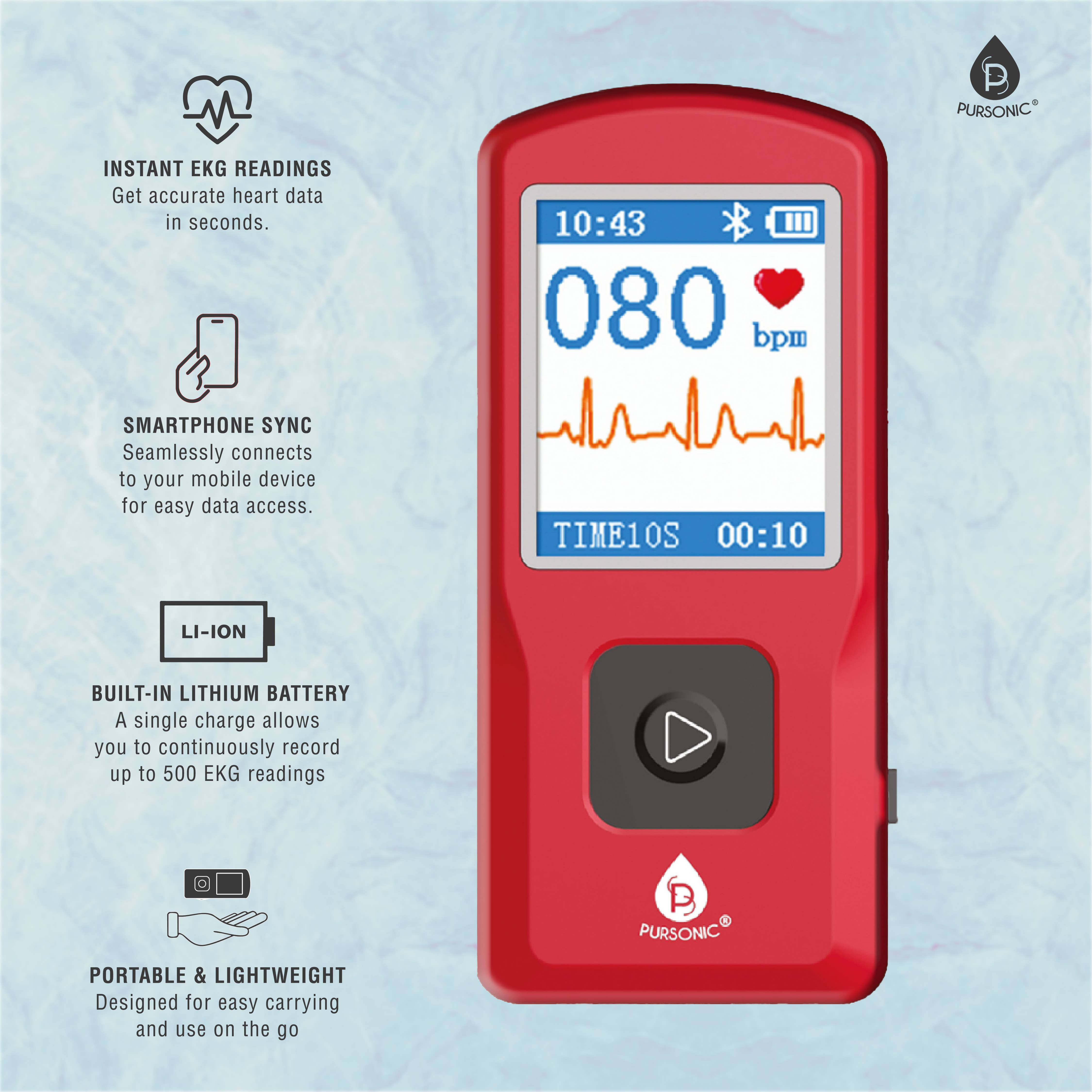 Pursonic - Wholesale Electronic Skincare Device - Rechargeable EKG Monitor1