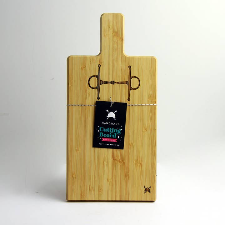 Full Cheek Bamboo Mini Charcuterie Board for wholesale by Hunt Seat Paper Co.