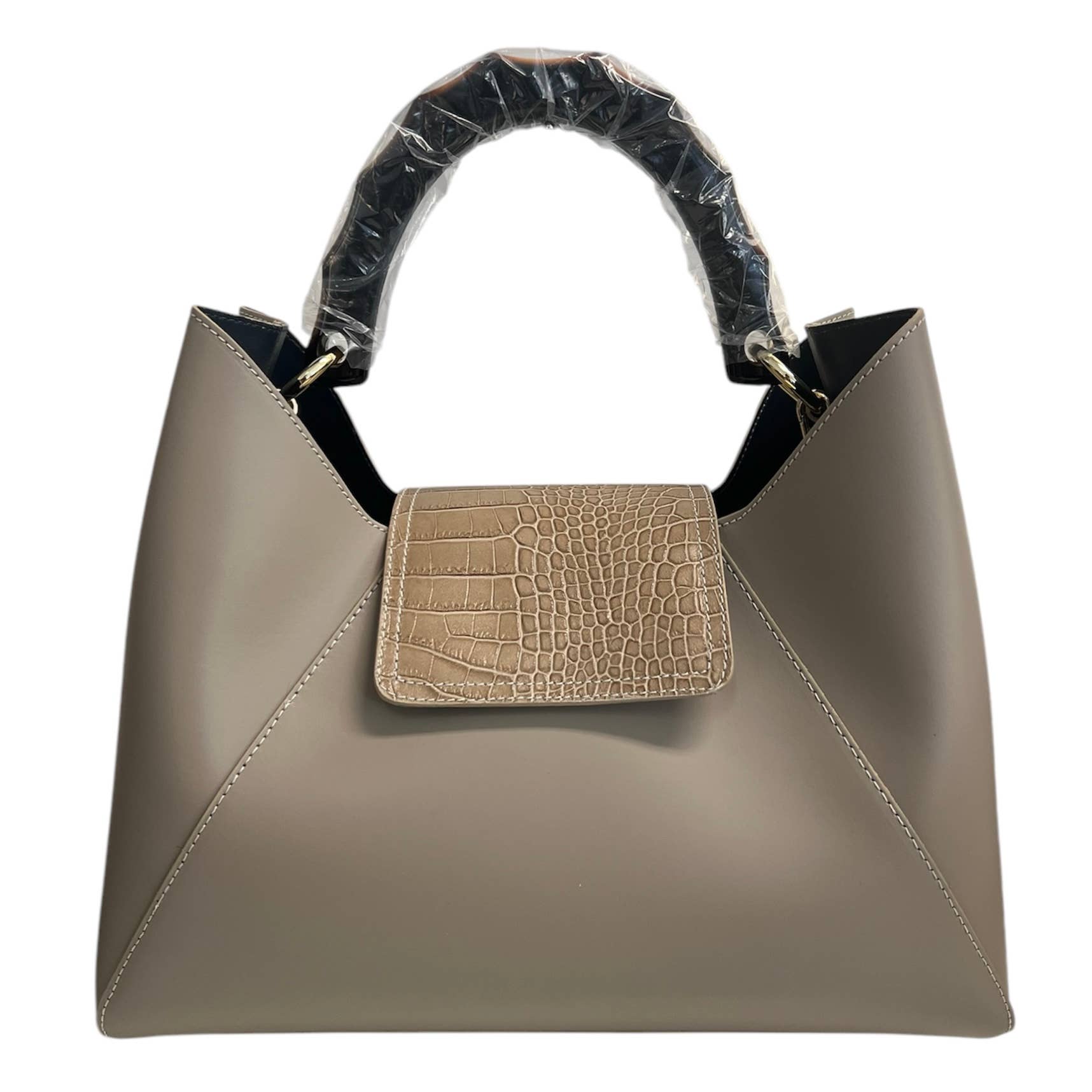 MODARNO - Vendita all'ingrosso Borsa con manico - Donna - Modarno Leather Handbag with Pony Flap “Chloe”11