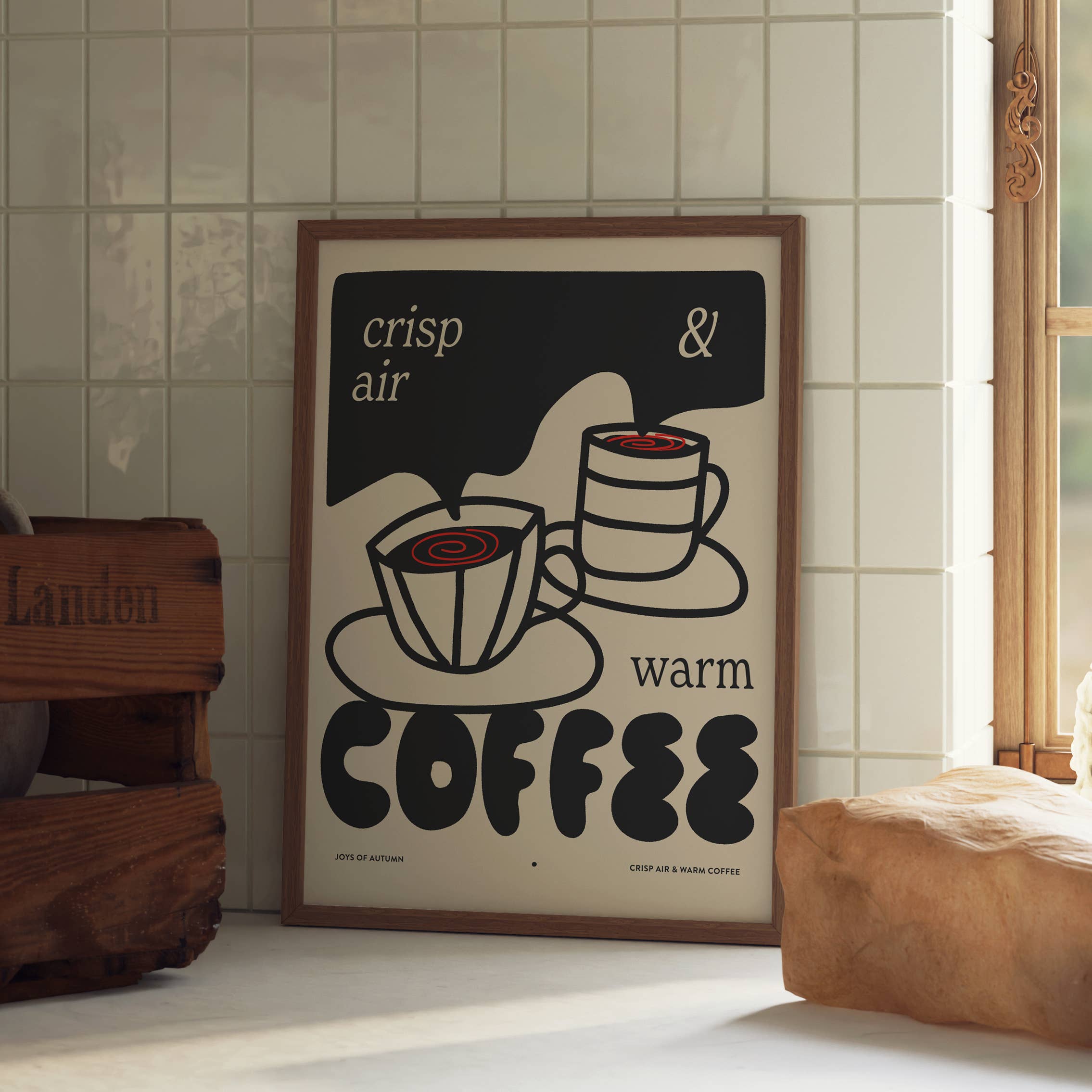 Fond Printed Goods – wholesale Art print – Crisp Air & Warm Coffee Print