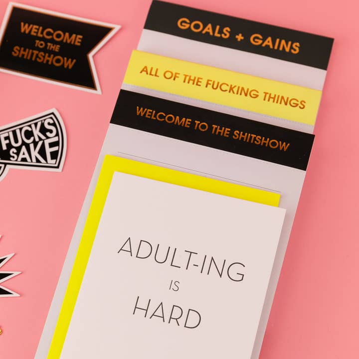 Chez Gagné - Wholesale Notepad - All Of The Fucking Things - Lined Notepad - Perforated Sheets - Bright Yellow