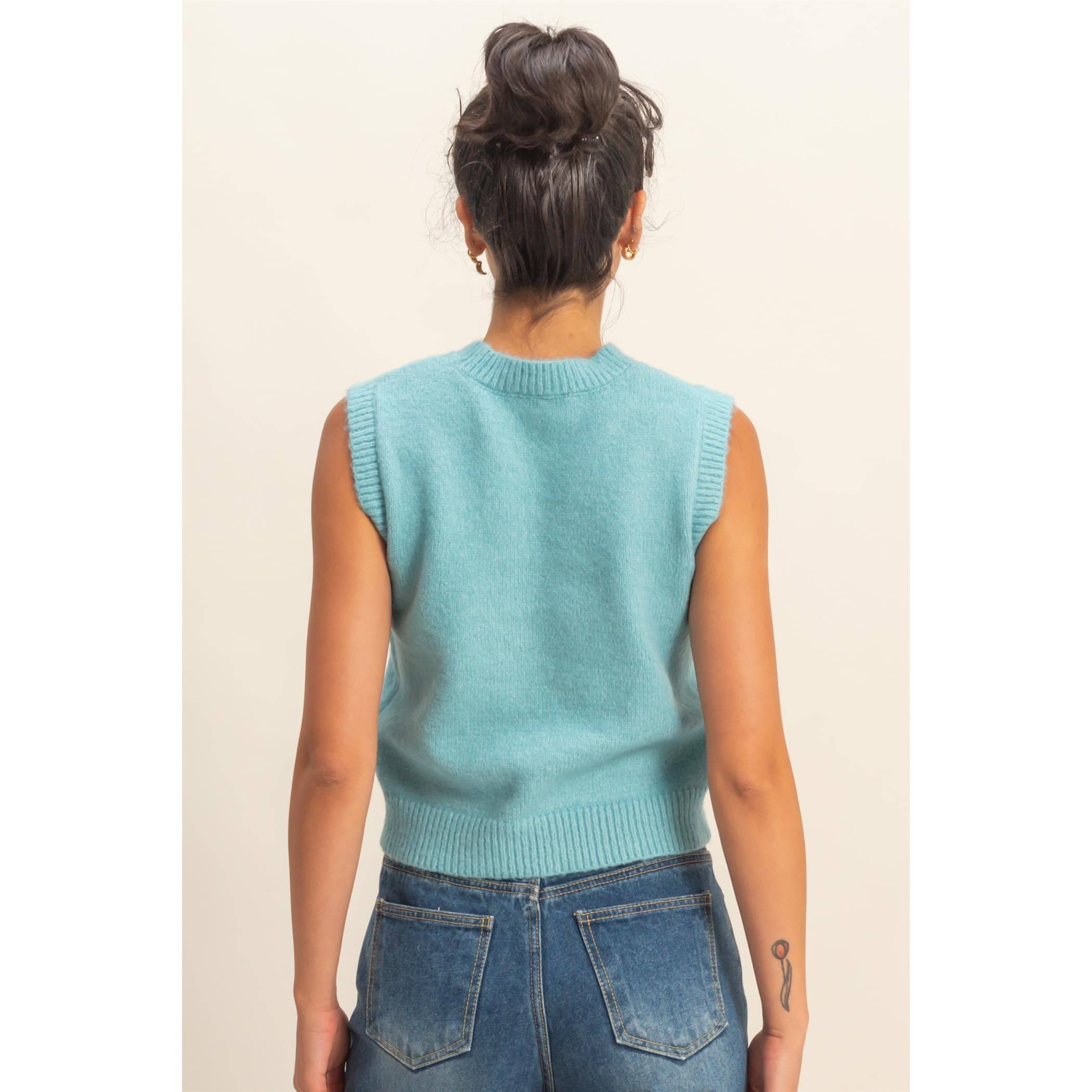 HYFVE – wholesale Tröjväst – Dam – Ärmlös rundhalsad stickad topp11