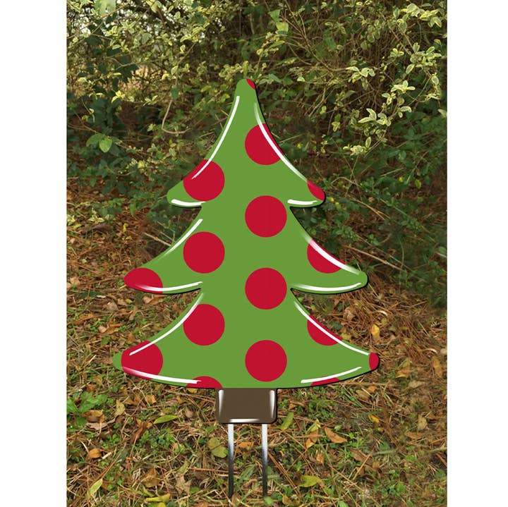 Steel Southern Designs - Wholesale Garden/Lawn Stake - 10" Christmas Tree Yard Stake0