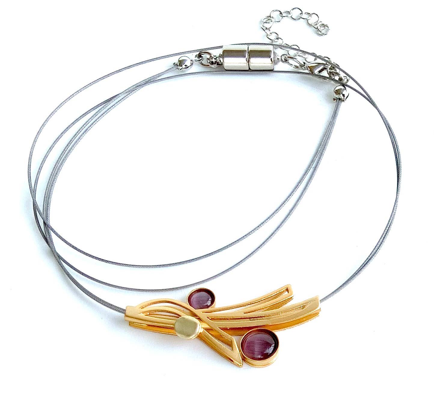 Christophe Poly / Crono Design - Vente Parures de bijoux - ENSEMBLES (GY1) - Collier (G) 17"+2" & Boucles d'oreilles crochet en fil (Y) Ensemble20