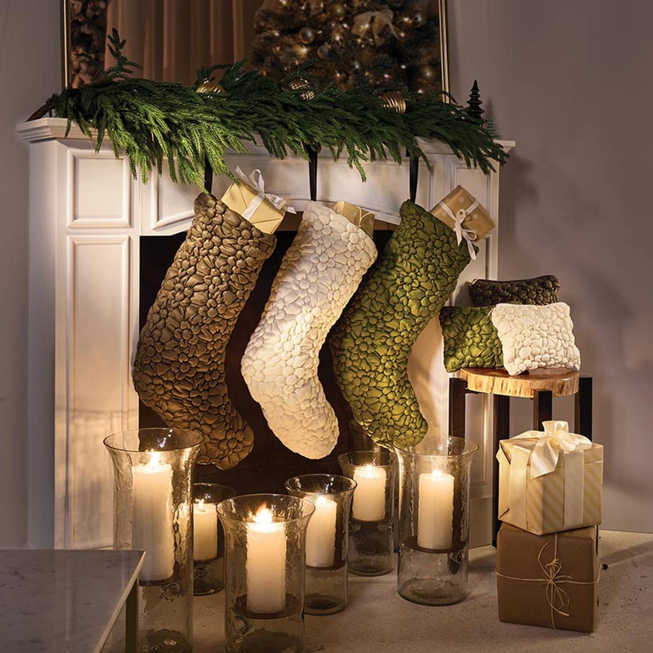 47th & Main (Creative Brands) - Wholesale Holiday Stocking - Dark Green Stocking1