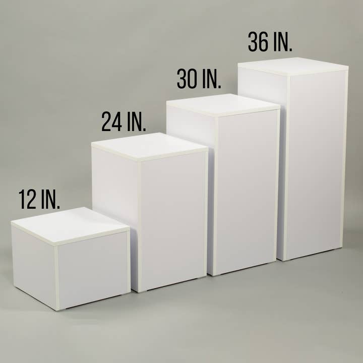 White Laminate Pedestal Display - 36 in. High for wholesale by Specialty Store Services