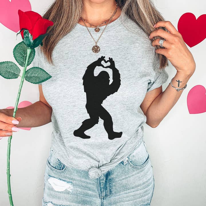 Bigfoot Loves You Valentine's Day TShirt *UNISEX FIT* for wholesale by 208T2.0