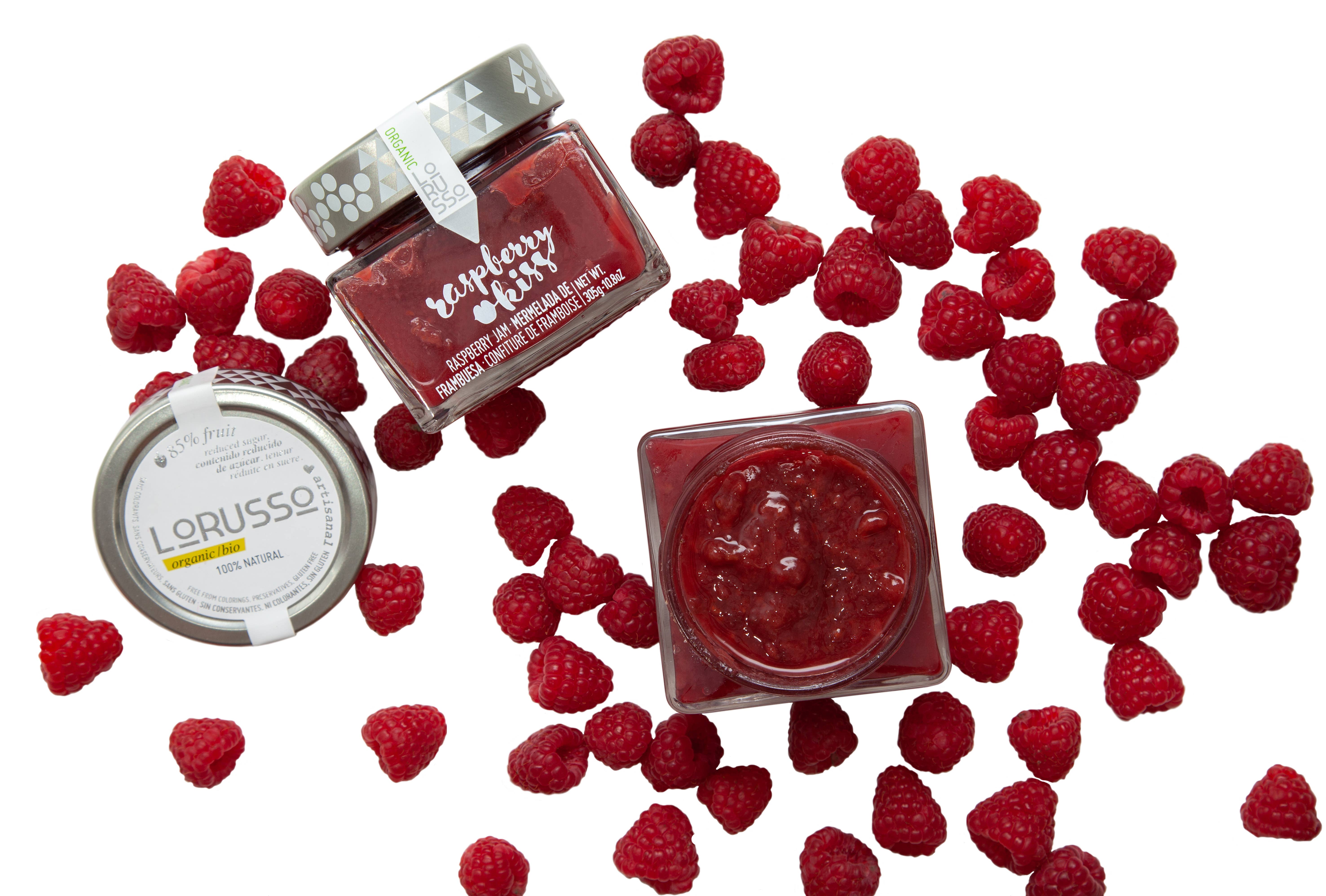 LoRUSSo - Wholesale Jam/Jelly - Organic artisanal raspberry jam 85% fruit - 305g4