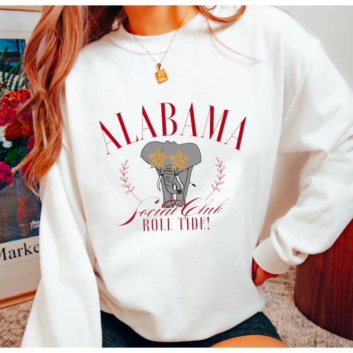 Sweatshirt de football Preppy Alabama Social Club pour la vente par Gia Gifts Boutique