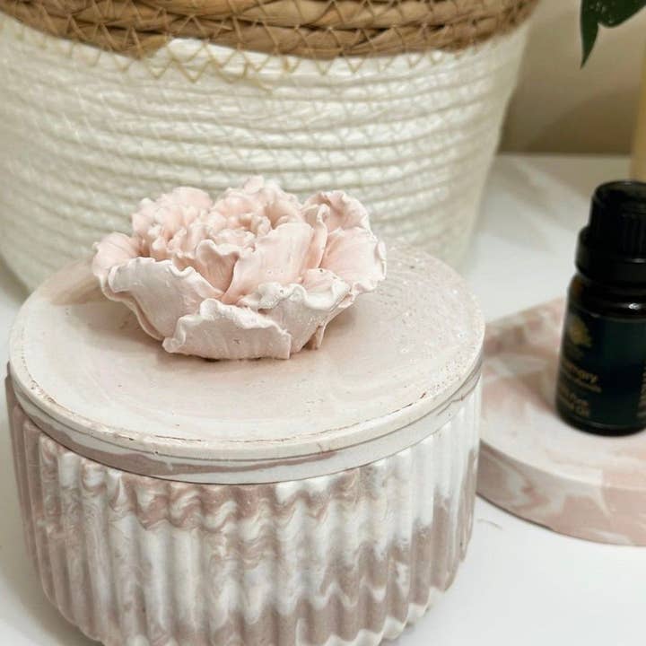 Rose Trinket Jar for wholesale by Chic Chaos Home