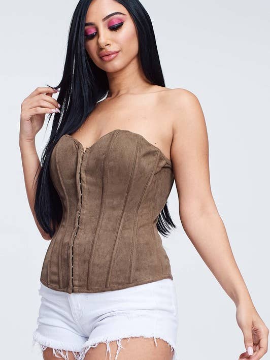 K-Pop Suede Corset for wholesale by Lydia USA