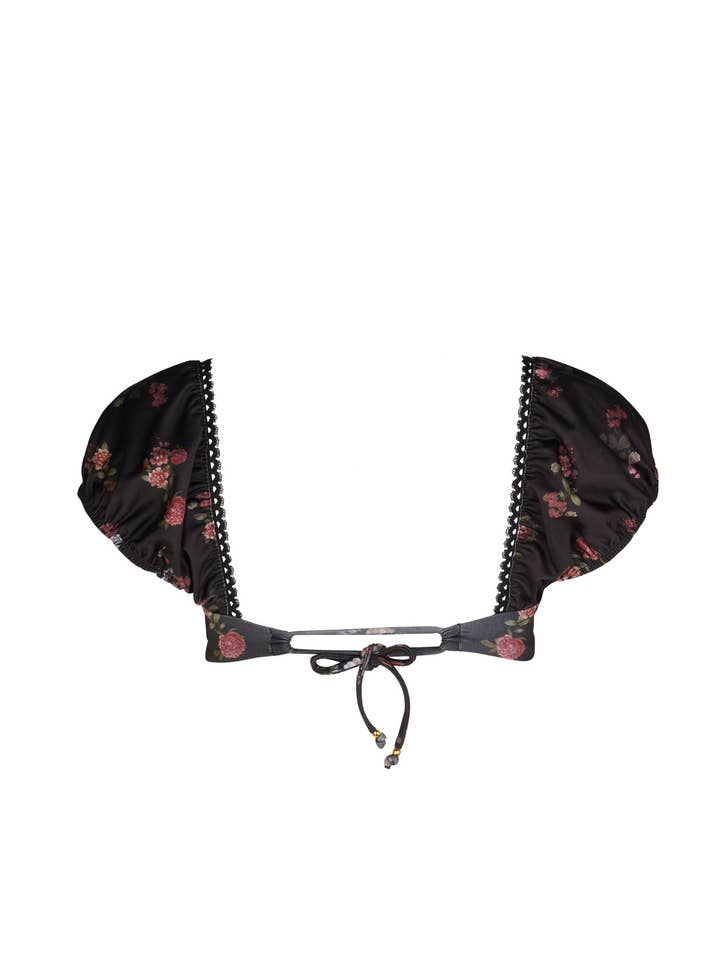 SOAH - Wholesale Swim Top - Women's - Midnight Roses Mabel Bikini Top