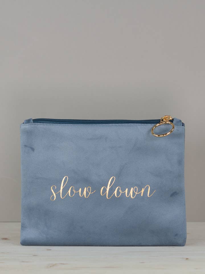 Kosmetiktaske Slow down – unik clutch og taske i taske for engroshandel hos Herzilein-Wien GmbH