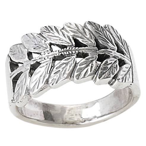 Tiger Mountain Jewelry - Wholesale Cocktail/Statement Ring - Green Thumb Sterling Ring of Leaves