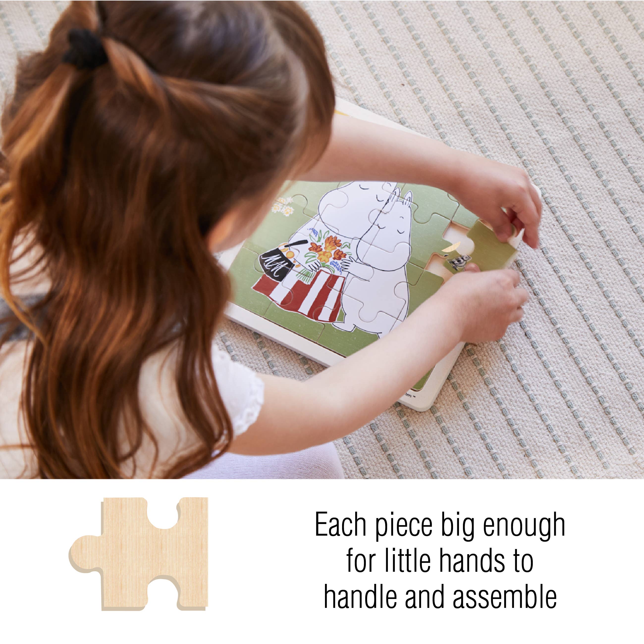 Barbo Toys - Vendita all'ingrosso Puzzle - Bambini - Moomin - Puzzle Quadrato in Legno - Abbracci4