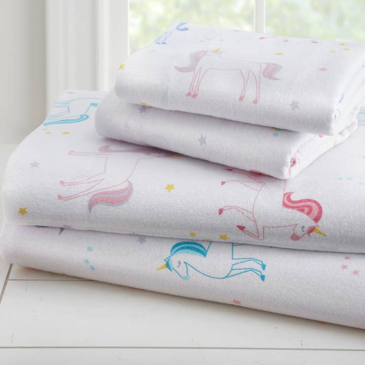 Ensemble de draps licorne 100 % coton pour tout-petit pour la vente par Wildkin