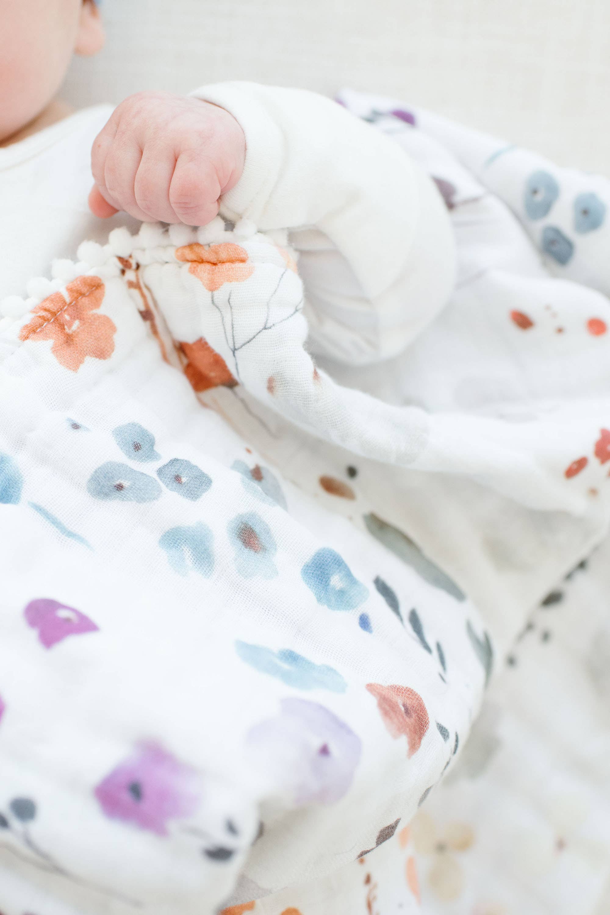 Fawn & Foster - Wholesale Quilt - Kids & Baby - Organic Muslin Gauze Quilt Baby Blanket | Violet Floral6