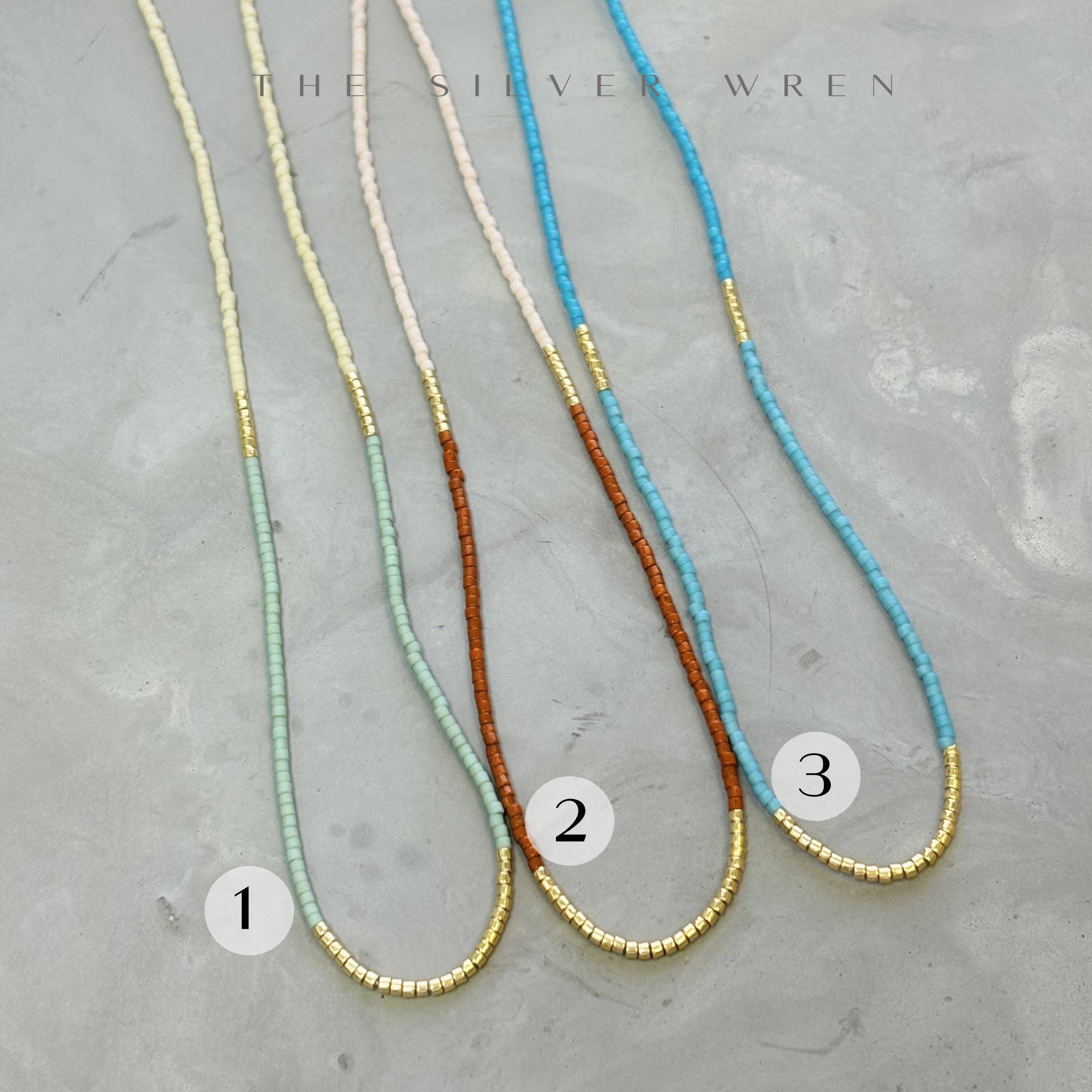 The Silver Wren - Vente Collier de perles - Collier en perles Lithe - Choisissez votre couleur8