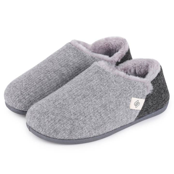 Isobel Full Back Slipper in Charcoal Grey for wholesale by Shu Da Living