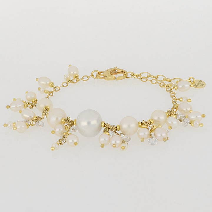 Women's bracelet with real pearls - Giuditta for wholesale by Nivy