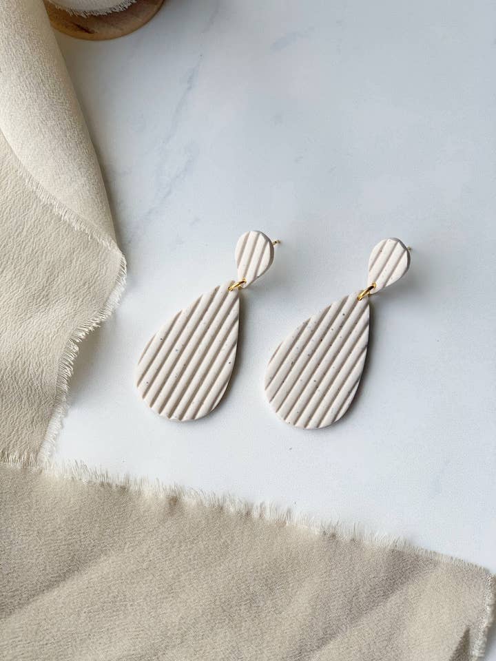 Ribbed Charlie Earring for wholesale by Clay By Denae