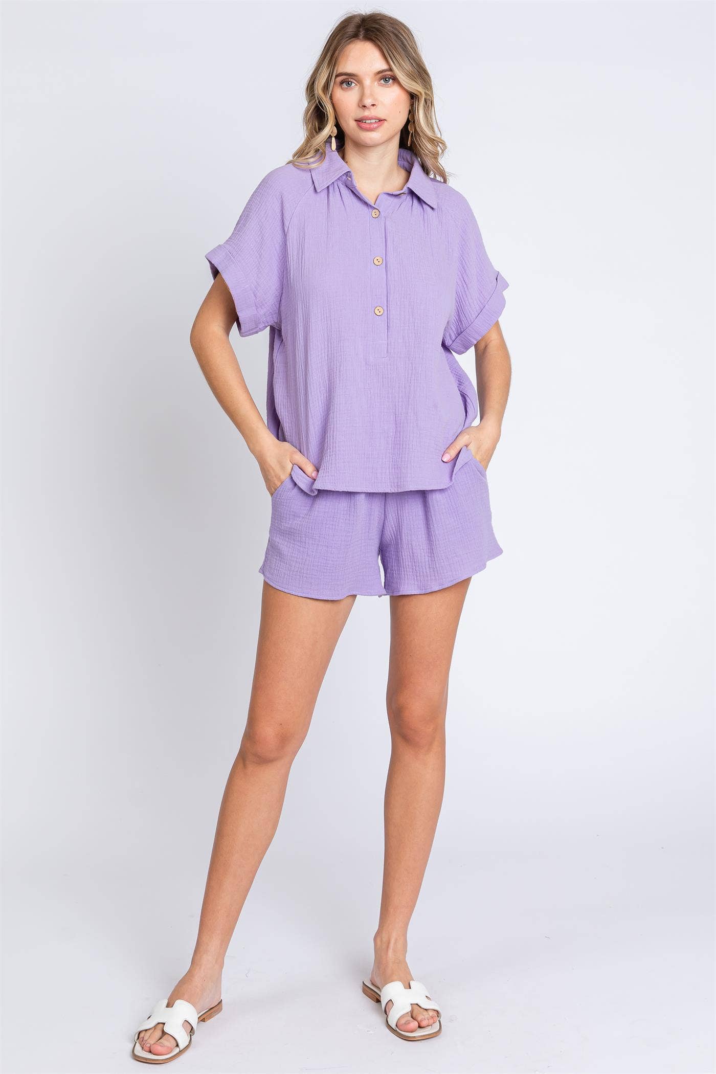 GeeGee x Lovelo - Vente Ensemble de vêtements d'intérieur – femme - Ensemble de 2 pièces Plus Gauze : WTP61501PL6