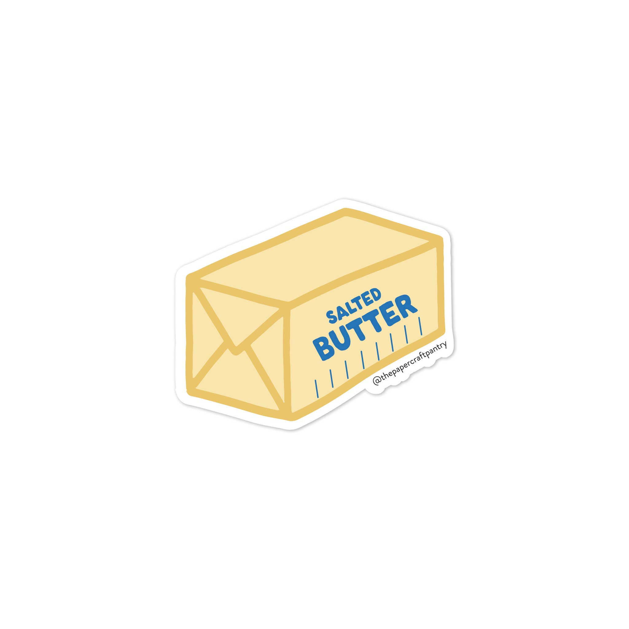 The Paper + Craft Pantry - Wholesale Sticker - Salted Butter Vinyl Sticker