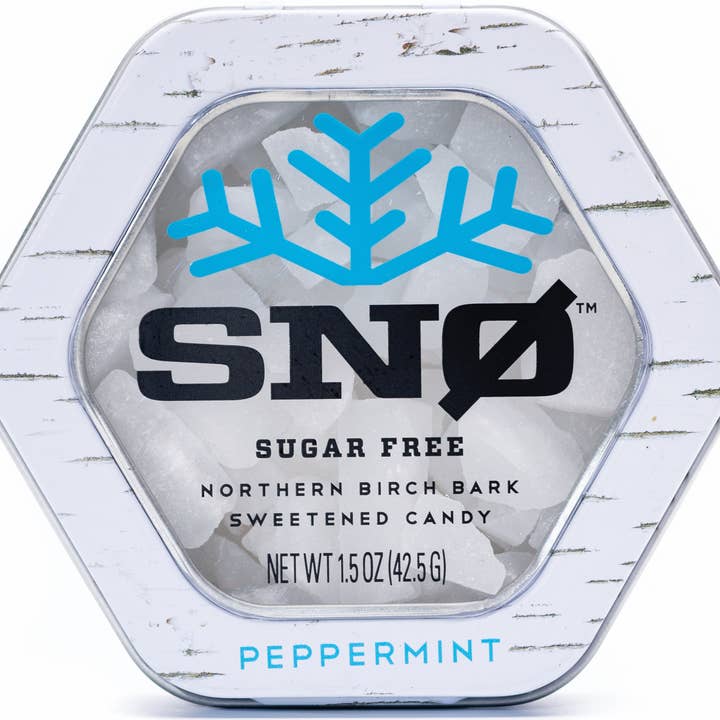 Peppermint Sugar Free Candy - Keto & Vegan | 6 Tins for wholesale by SNØ