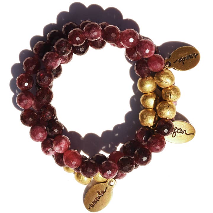 Pulsera de abalorios — Ruby Jade para venta al por mayor de Often Wander