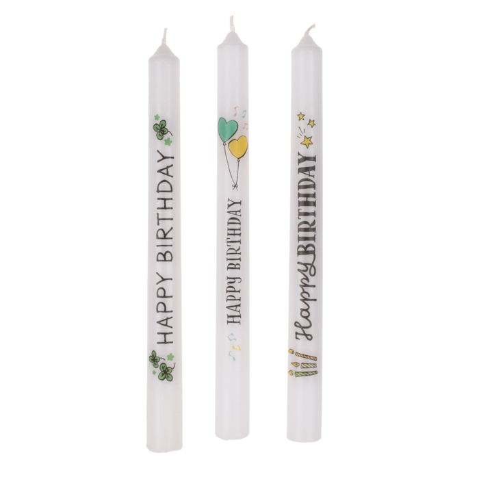 Out of the blue KG - Venta al por mayor Velas de tarta - Vela en barra, feliz cumpleaños,3