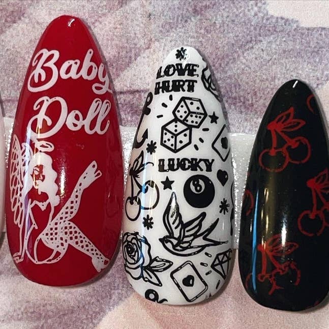 Space Witch Nails - Wholesale Press-On/Fake Nails - Rockabilly vintage pinup classic retro press-on nails1