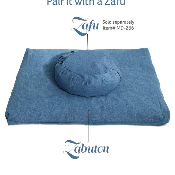 Buddha Groove - Wholesale Meditation Supplies - Classic Blue Zabuton Meditation Mat Cushion1