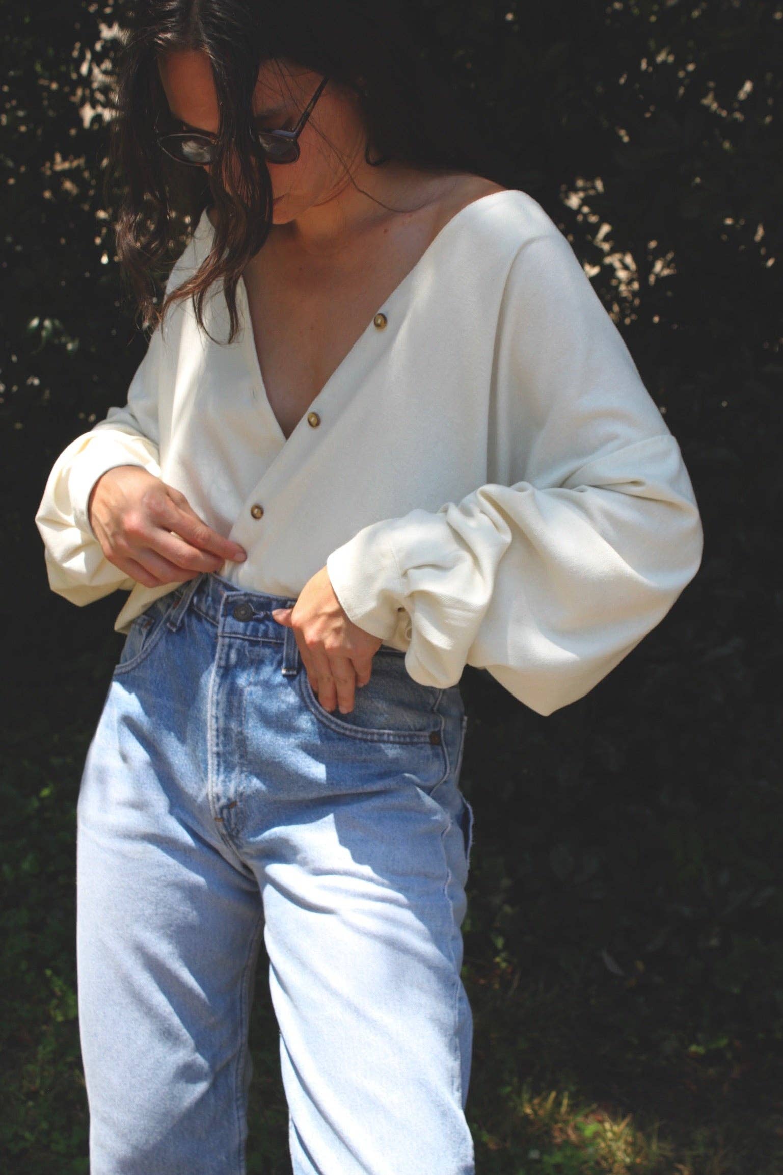 Na Nin - Wholesale Shirt - Women's - Mary Margaret Silk Herringbone Tunic4