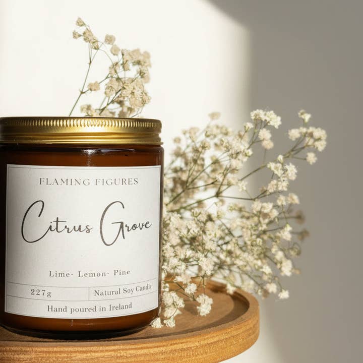 Bougie de soja Citrus Grove pour la vente par Flaming Figures