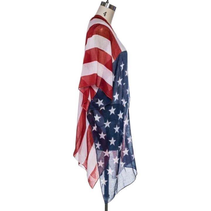 U S A American Flag Printed Kimono for wholesale on Faire1