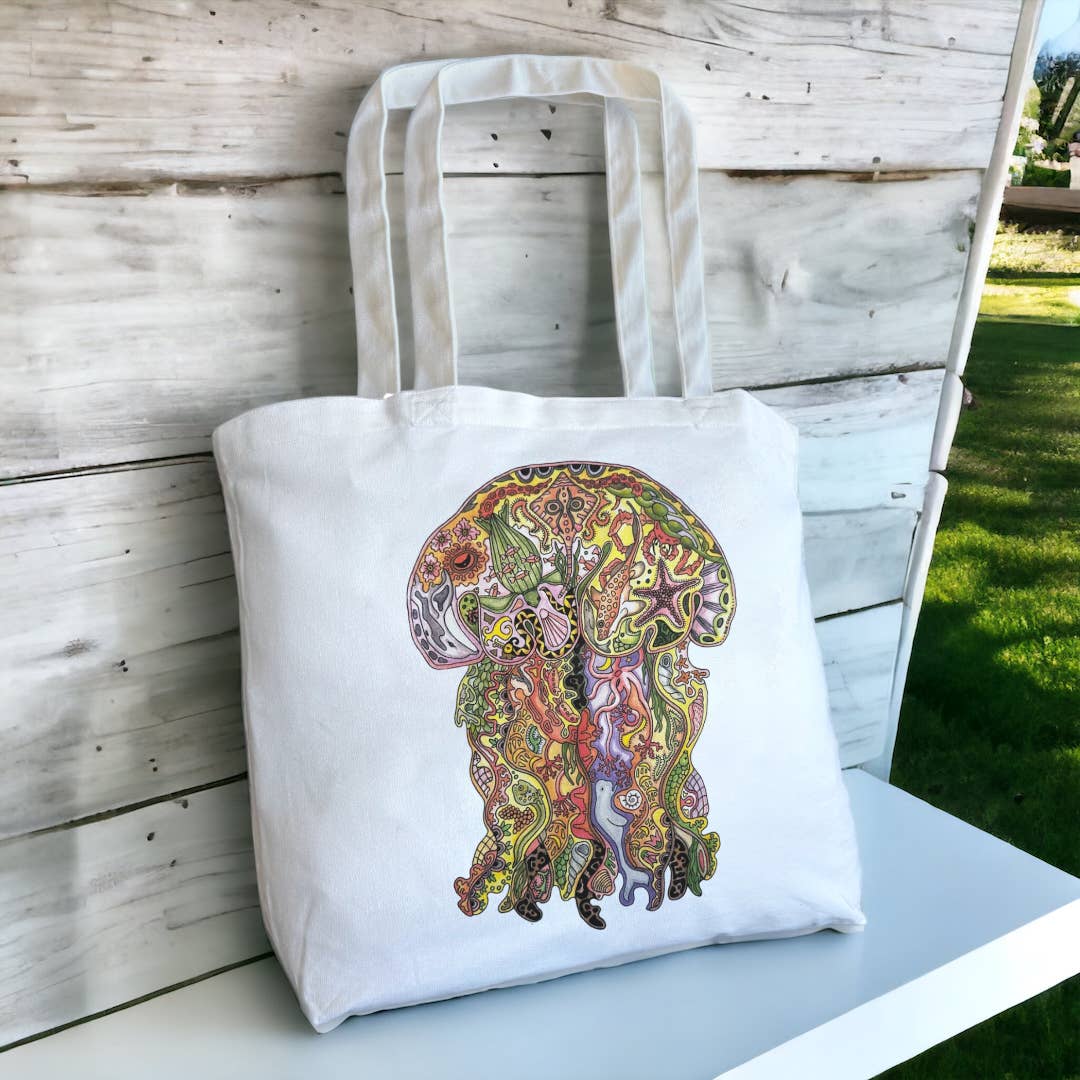 Jellyfish Tote Bag - Large for wholesale by EarthArt International