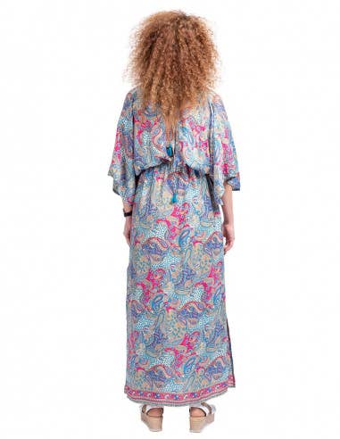 Beige Jurk met V-achterprint voor groothandel op Faire4