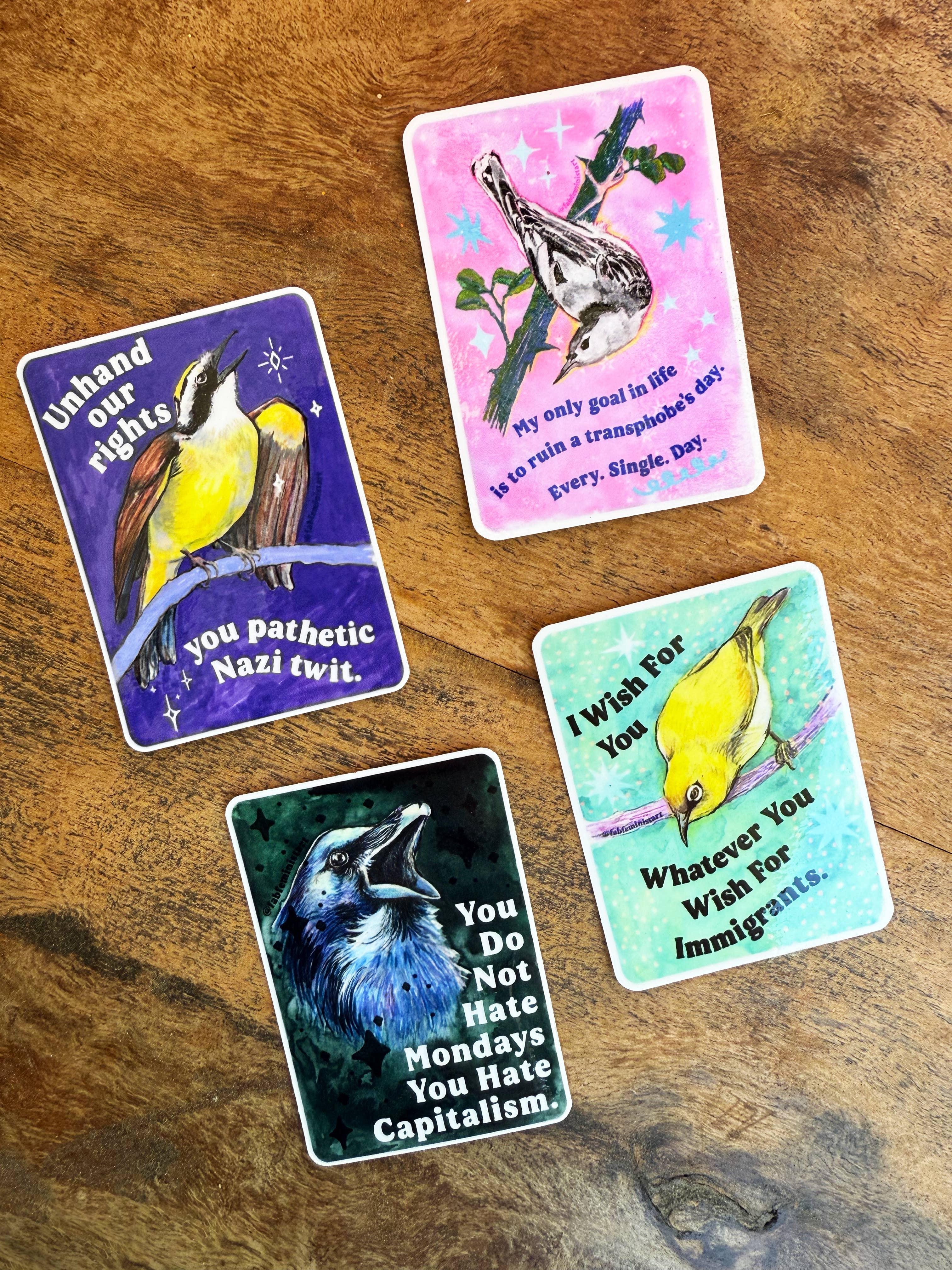 Fabulously Feminist - Wholesale Sticker - I wish for you whatever you wish for immigrants: sticker3